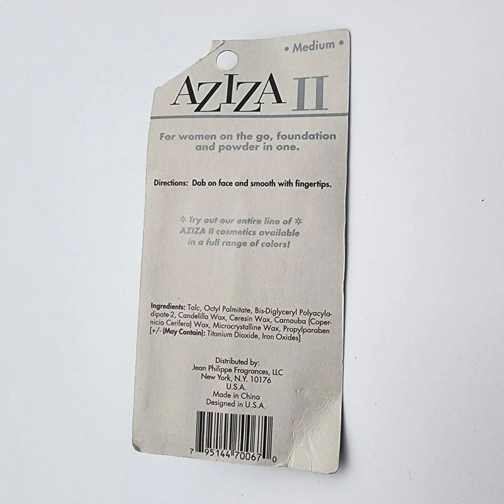 Aziza II‎ Makeup Stick Medium Foundation And Powder 70067 .25 oz New Old Stock